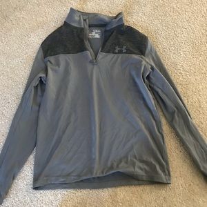 Gray Under Armour Zip Sweatshirt Boys Medium 10/12